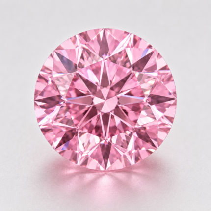 Round Diamond in Pink Color